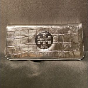 Tory Burch Silver Clutch